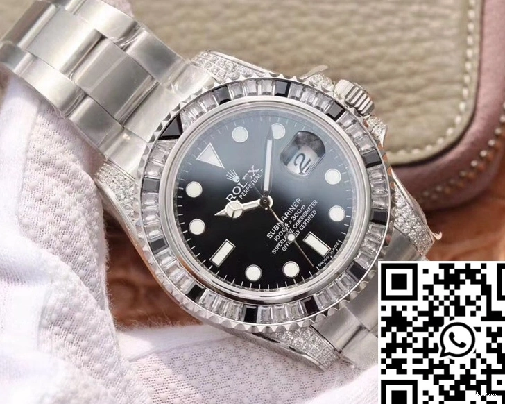 Edition Dial Customized Black Submariner Diamond Factory 116610LN Rolex Date GS 0307